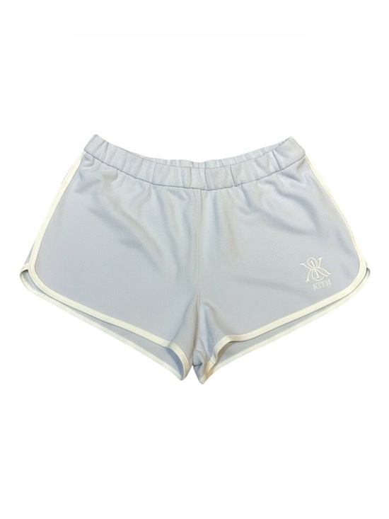 Kith Pants - Kith Varsity Shorts Light Blue White XS Cotton Embroidered Logo